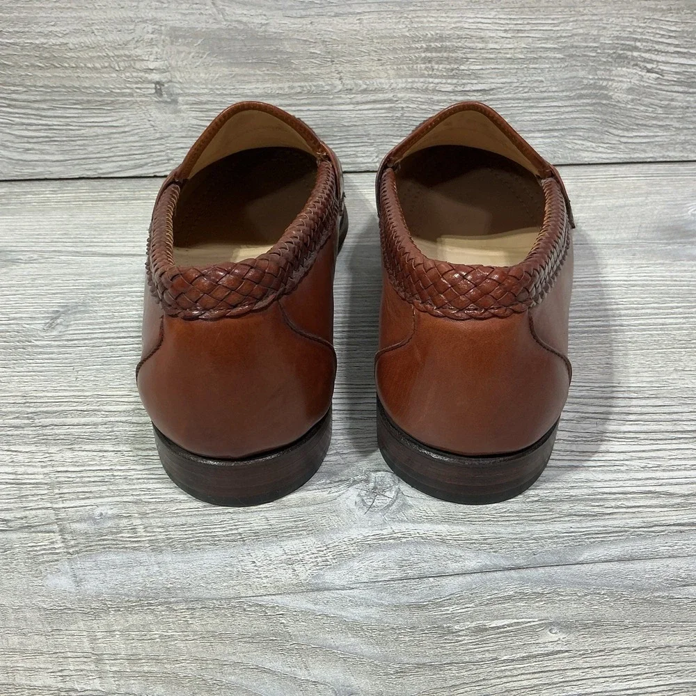 Allen Edmonds Maxfield Shoes Mens Size 11.5D Brown Leather Tassel Loafer Slip On